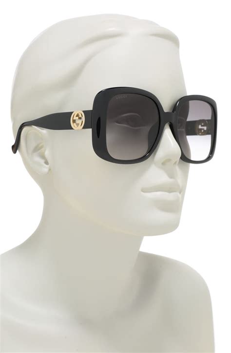 gucci women's square sunglasses 57mm|gucci square sunglasses unisex.